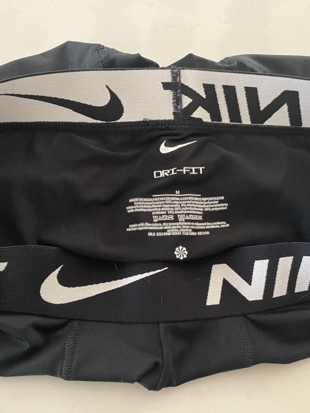 Nike Black & White Dri-FIT Boxer Briefs 3-Pack - Picture 3 of 3